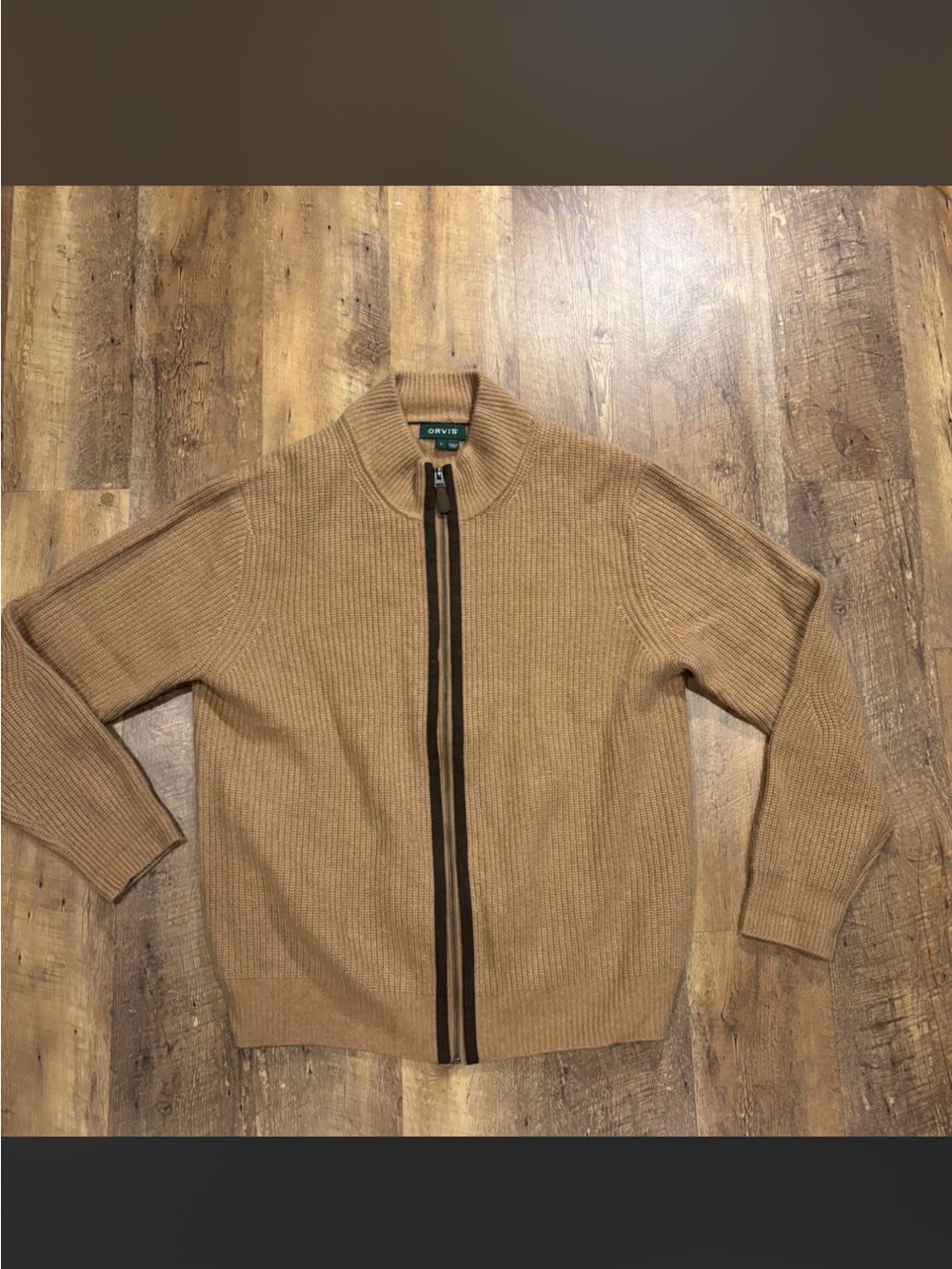 Orvis Men's 100% Cashmere full zip sweater